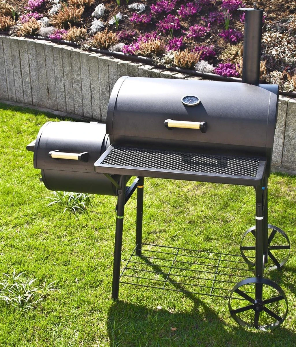 El Fuego Dakota - Barbecue - Smoker - Zwart - Grilloppervlak 66 X 41 Cm - Afmeting 132,5 X 66 X 122 Cm 3 El Fuego Dakota - Barbecue - Smoker - Zwart - Grilloppervlak 66 X 41 Cm - Afmeting 132,5 X 66 X 122 Cm - Afbeelding 3