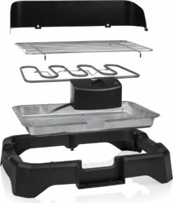 Tristar BQ-2824 Elektrische Barbecue - Tafel BBQ 34,5 X 23 Cm - Regelbare Thermostaat - 2000 Watt - Zwart -Barbecue Benodigdheden Winkel 1026x1200