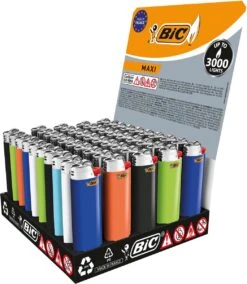 BIC Lighter Aansteker Maxi J26 Display(50stuks) -Barbecue Benodigdheden Winkel 1045x1200