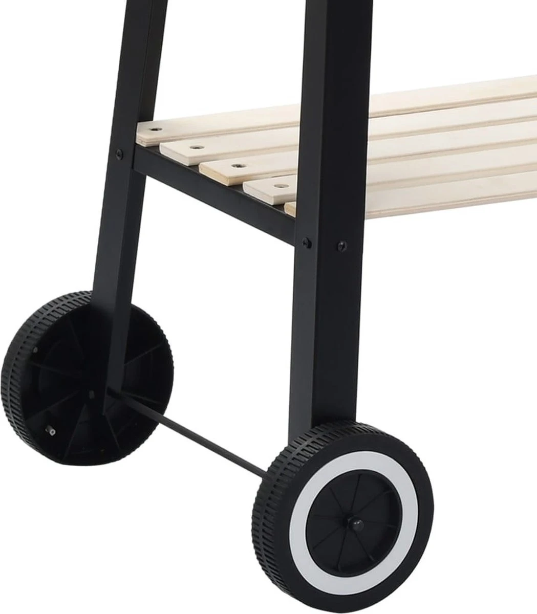 Verrijdbare Barbecue – Houtskool/Briketten - Verstelbare Grillplaat – Houten Tafel – Winscherm – Gewicht 5.9kg 4 Verrijdbare Barbecue – Houtskool/Briketten - Verstelbare Grillplaat – Houten Tafel – Winscherm – Gewicht 5.9kg - Afbeelding 4