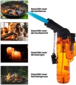 Prof Turbo Aansteker - Stormaansteker - Kaarsen - BBQ - Sigaren - 1 St -Barbecue Benodigdheden Winkel 1078x1200