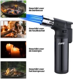 Champ® Quattro Aansteker - Stormaansteker - Kaarsen - BBQ - Sigaren