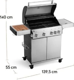 Burnhard Gas BBQ Big FRED Deluxe - 4 Branders - Incl. Keramische Infraroodbrander & Afdekhoes - Deluxe 22 Burnhard Gas BBQ Big FRED Deluxe - 4 Branders - Incl. Keramische Infraroodbrander & Afdekhoes - Deluxe -Barbecue Benodigdheden Winkel 1113x1200