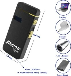 MELTAZO Elektrische Aansteker, Aansteker Gas, Electric Lighter, Gasaansteker Navulbaar, Elektronische Aansteker, Aansteker Plasma, Aansteker Vuurwerk, USB Aansteker Plasma, 2-in-1 Aansteker Voor Sigaretten Camping Kaarsen - 2023 Editie -Barbecue Benodigdheden Winkel 1124x1200 2