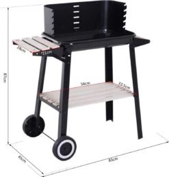 Verrijdbare Barbecue – Houtskool/Briketten - Verstelbare Grillplaat – Houten Tafel – Winscherm – Gewicht 5.9kg 19 Verrijdbare Barbecue – Houtskool/Briketten - Verstelbare Grillplaat – Houten Tafel – Winscherm – Gewicht 5.9kg -Barbecue Benodigdheden Winkel 1150x1200