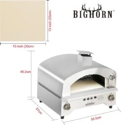 Bighorn Outdoor Edelstaal Gas Pizza Oven - Draagbare Gas Barbecue - Edelstaal -Model SRGG20001 -Barbecue Benodigdheden Winkel 1169x1200 4