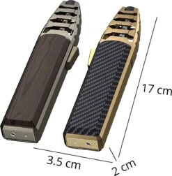 Merkloos Turbo Jetflame Aansteker - Gasbrander - Vuurwerk Torch - Crème Brûlée Brander - BBQ En Sigaren Aansteker - Windproof - Walnoothout Met Grijze Metalen Behuizing -Barbecue Benodigdheden Winkel 1177x1200 2