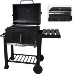 Houtskool BBQ Op Wielen + Tafel | Mat Zwart - X86000060 -Barbecue Benodigdheden Winkel 1180x1200 3