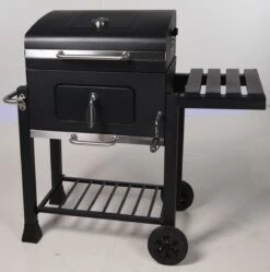 Houtskool BBQ Op Wielen + Tafel | Mat Zwart - X86000060 -Barbecue Benodigdheden Winkel 1190x1200