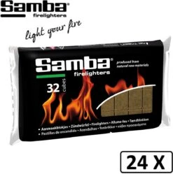 Samba Aanmaakblokjes Bruin á 24 X 32 Stuks - Omdoos Is 768 Aanmaakblokjes -Barbecue Benodigdheden Winkel 1191x1200 2