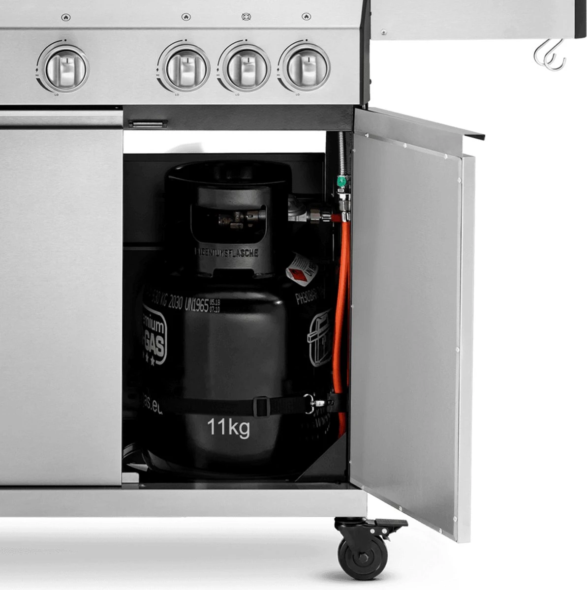 Burnhard Gas BBQ Big FRED Deluxe - 4 Branders - Incl. Keramische Infraroodbrander & Afdekhoes - Deluxe 18 Burnhard Gas BBQ Big FRED Deluxe - 4 Branders - Incl. Keramische Infraroodbrander & Afdekhoes - Deluxe - Afbeelding 18