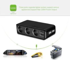 WiseGoods - Premium Auto Sigarettenaansteker Splitter - 4 Poorten USB - Autolader USB - Autolader Splitter - 12V Splitter -Barbecue Benodigdheden Winkel 1200x1031