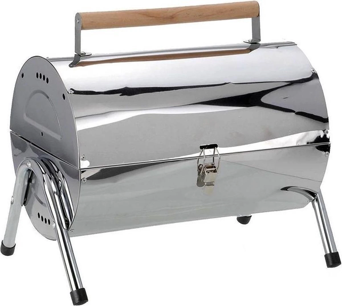 BBQ Collection Houtskoolbarbecue - Cilinder - Chroom 6 BBQ Collection Houtskoolbarbecue - Cilinder - Chroom - Afbeelding 6