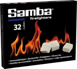 Samba Aanmaakblokjes Wit - Kerosine - 896 Stuks - Omdoos -Barbecue Benodigdheden Winkel 1200x1073