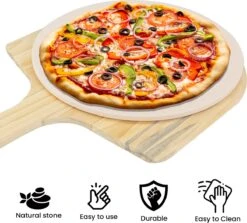 MaxxHome Pizzasteen - BBQ Steen - Maximum Te Verhitten Tot 600 Graden - ⌀33 - Incl. Houten Schep 15 MaxxHome Pizzasteen - BBQ Steen - Maximum Te Verhitten Tot 600 Graden - ⌀33 - Incl. Houten Schep -Barbecue Benodigdheden Winkel 1200x1085 1