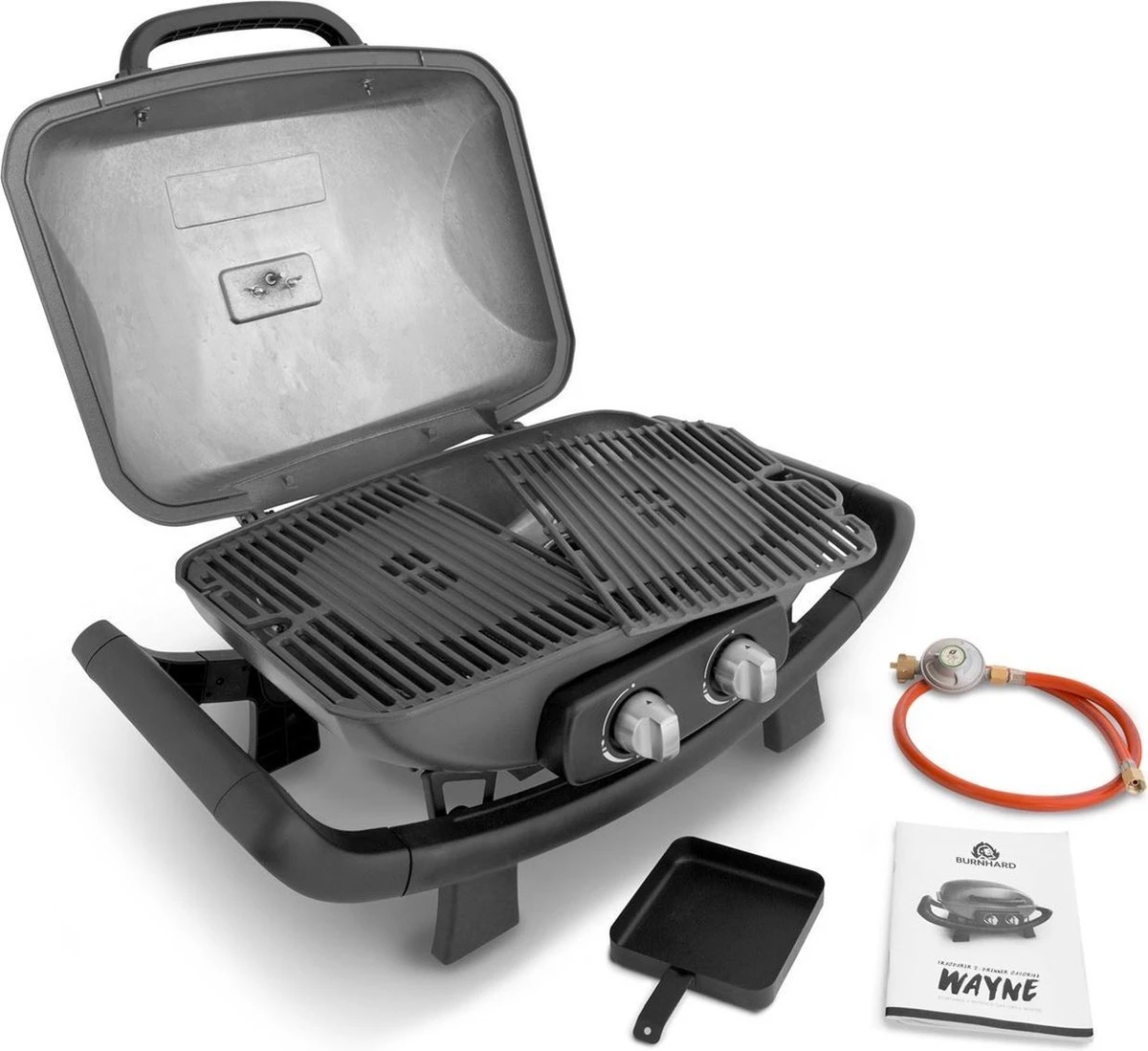 Burnhard Draagbare 2-Branders Gasbarbecue - Afdekhoes - BBQ Wayne 3 Burnhard Draagbare 2-Branders Gasbarbecue - Afdekhoes - BBQ Wayne - Afbeelding 3
