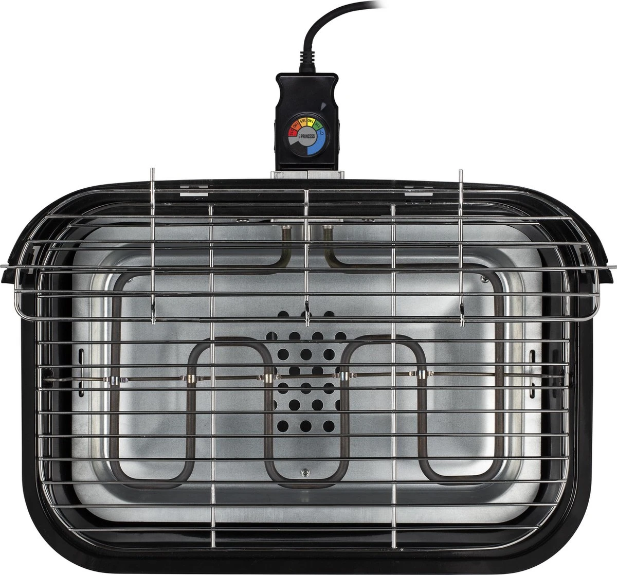 Princess 112252 Hybride Barbecue – Elektrische BBQ - Tafelmodel - 2000W - 44x 29cm - Gebruik Elektrisch Of Met Kolen 3 Princess 112252 Hybride Barbecue – Elektrische BBQ - Tafelmodel - 2000W - 44x 29cm - Gebruik Elektrisch Of Met Kolen - Afbeelding 3