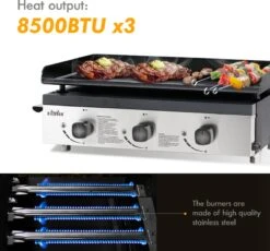 Bighorn Plancha Grill - Gasbarbecue – Tabletop – Draagbaar – 3 Branders 18 Bighorn Plancha Grill - Gasbarbecue – Tabletop – Draagbaar – 3 Branders -Barbecue Benodigdheden Winkel 1200x1118