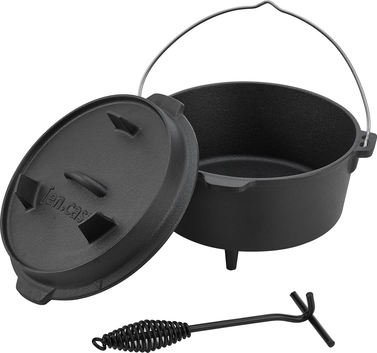 Dutch Oven Enkhuizen Met Deksel Gietijzer Zwart 4,2 L 1 Dutch Oven Enkhuizen Met Deksel Gietijzer Zwart 4,2 L