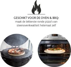 Boska Pizzasteen Deluxe - Voor Oven & BBQ - Knapperige Pizza's - Ø 29.5 Cm - BBQ Accessoires -Barbecue Benodigdheden Winkel 1200x1131 1