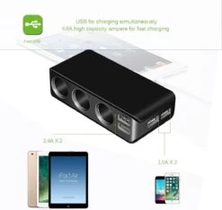 WiseGoods - Premium Auto Sigarettenaansteker Splitter - 4 Poorten USB - Autolader USB - Autolader Splitter - 12V Splitter -Barbecue Benodigdheden Winkel 1200x1135