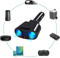 Auto Sigarettenaansteker Splitter - USB Ingang Auto - 2 Sigaretten Aansluitingen - Autolader -Barbecue Benodigdheden Winkel 1200x1144 2