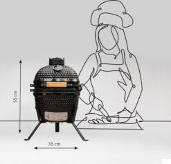 BluMill Kamado BBQ Egg - Kamado 13 Inch - Incl. Vlees Thermometer - Houtskoolbarbecues - Zwart - Ø 27cm 24 BluMill Kamado BBQ Egg - Kamado 13 Inch - Incl. Vlees Thermometer - Houtskoolbarbecues - Zwart - Ø 27cm -Barbecue Benodigdheden Winkel 1200x1156 1