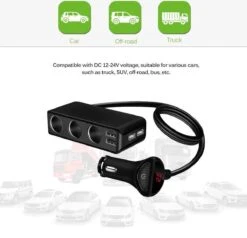 WiseGoods - Premium Auto Sigarettenaansteker Splitter - 4 Poorten USB - Autolader USB - Autolader Splitter - 12V Splitter -Barbecue Benodigdheden Winkel 1200x1158