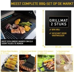 Saveur Royal® 35-delige Barbecue Gereedschapset In Roestvrij Staal - BBQ Grill Set Met Draagtas - Barbecuegerei-sets - Barbecue Accessoires Gereedschap - 35-delig 19 Saveur Royal® 35-delige Barbecue Gereedschapset In Roestvrij Staal - BBQ Grill Set Met Draagtas - Barbecuegerei-sets - Barbecue Accessoires Gereedschap - 35-delig -Barbecue Benodigdheden Winkel 1200x1162 5