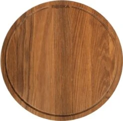 Boska Pizzaplank Friends L - BBQ Accessoires - Eikenhout - Handige Opvanggeul - Ø 34 Cm