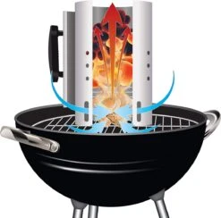 Kolen Starter GROOT - Brikettenstarter Met Veiligheidshandgreep - Snelstarter Voor Barbecue - BBQ Houtskool Starter -Barbecue Benodigdheden Winkel 1200x1187