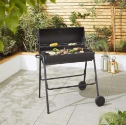 BBQ XL Houtskoolbarbecue - Cilindervorm - Grilloppervlak (LxB) 71 X 35 Cm - Zwart -Barbecue Benodigdheden Winkel 1200x1191 2
