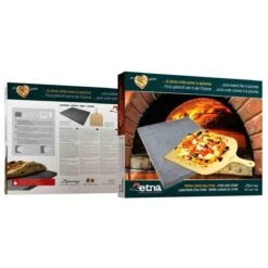 ETNA Pizza Set - Grote Pizzasteen & GRATIS Pizzaschep - 30 Cm X 38 Cm - Echt Italiaanse Pizzasteen - Broodbaksteen - BBQ Pizzasteen - Gemaakt Van Lavasteen Uit De Etna - Non-stick - Eppicotispai -Barbecue Benodigdheden Winkel 1200x1200 122