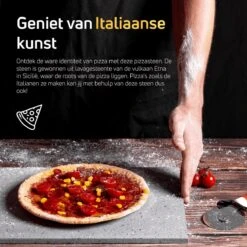 Pizzasteen BBQ Oven - Lava Van Vulkaan Etna - Barbecue Accesoires - Made In Italy - Broodbaksteen - 30x38x1.1 - VDN -Barbecue Benodigdheden Winkel 1200x1200 165