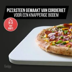 Gadgy Pizzasteen Met Pizzaschep – Cordieriet Voor Knapperige Pizzabodem – Pizzasteen Voor BBQ, Oven Of Kamado - Pizzaspatel - Pizza Set -Barbecue Benodigdheden Winkel 1200x1200 172