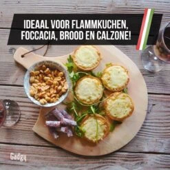 Gadgy Pizzasteen Met Pizzaschep – Cordieriet Voor Knapperige Pizzabodem – Pizzasteen Voor BBQ, Oven Of Kamado - Pizzaspatel - Pizza Set -Barbecue Benodigdheden Winkel 1200x1200 175