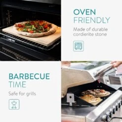 Navaris Pizzasteen XL Voor Oven En Barbecue - Rechthoekige Pizzaplaat 38 X 30 Cm - Inclusief Pizzaschep Met Extra Lang Handvat En Receptenboek -Barbecue Benodigdheden Winkel 1200x1200 178