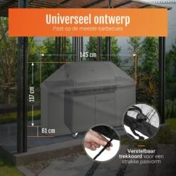 GrillX Barbecue Hoes - 145 X 61 X 117cm - BBQ Hoes Waterdicht - Beschermhoes Inclusief Trekkoord - BBQ Accesoires -Barbecue Benodigdheden Winkel 1200x1200 248