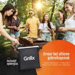 GrillX Barbecue Hoes - 145 X 61 X 117cm - BBQ Hoes Waterdicht - Beschermhoes Inclusief Trekkoord - BBQ Accesoires -Barbecue Benodigdheden Winkel 1200x1200 250