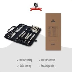Krumble 18-delige Barbecue Set / Roestvrijstalen BBQ Set Van 18 / Inclusief Handige Opbergtas - RVS -Barbecue Benodigdheden Winkel 1200x1200 26