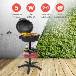 KitchenBrothers Elektrische BBQ - Met Grillplaat - Anti-aanbaklaag - Incl. Plank/Houders - Grilloppervlak 46,5x33,8cm - Tot 300°C - 2400W - Zwart 12 KitchenBrothers Elektrische BBQ - Met Grillplaat - Anti-aanbaklaag - Incl. Plank/Houders - Grilloppervlak 46,5x33,8cm - Tot 300°C - 2400W - Zwart -Barbecue Benodigdheden Winkel 1200x1200 333