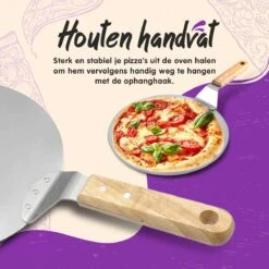 Nowad Pizzaschep RVS Rond Voor BBQ En Oven - 30,5 Cm - Pizzaspatel - Taartschep - Houten Handvat - Ophangbaar - Rond - Vaatwasbestendig - Keukenaccessoires -Barbecue Benodigdheden Winkel 1200x1200 34