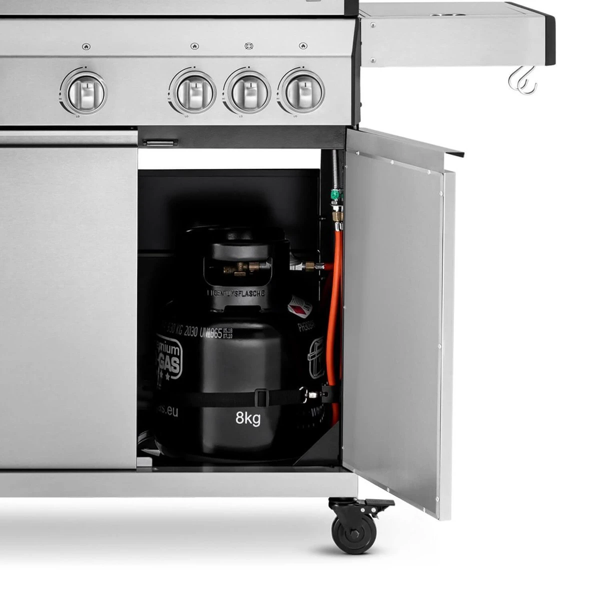 Burnhard Gas BBQ Big FRED Deluxe - 4 Branders - Incl. Keramische Infraroodbrander & Afdekhoes - Deluxe 6 Burnhard Gas BBQ Big FRED Deluxe - 4 Branders - Incl. Keramische Infraroodbrander & Afdekhoes - Deluxe - Afbeelding 6