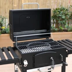 Alice's Garden Houtskool BBQ Bernard - Smoker - Verstelbare Houtskoolbak - Zwart -Barbecue Benodigdheden Winkel 1200x1200 360