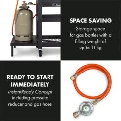 Klarstein Kingsville Double Barbecue - Houtskool- En Gasbarbecue - Smoker BBQ - Inclusief Deksels En Thermometer - Met 2 Roosters - Zwart -Barbecue Benodigdheden Winkel 1200x1200 465