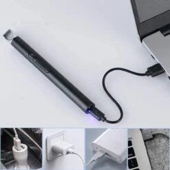 Oplaadbare Lange Elektrische Aansteker - Duurzame Plasma Aansteker - Inclusief Cadeauverpakking - BBQ - Kaarsen - Zwart -Barbecue Benodigdheden Winkel 1200x1200 602