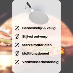 Nowad Pizzaschep RVS Rond - 30,5 Cm - PVC Handvat -Barbecue Benodigdheden Winkel 1200x1200 634