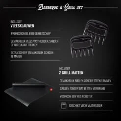 Mountain Jack® 40-Delige Luxe BBQ Grill Accessoires Set In Roestvrij Staal – Barbecue Gereedschap – Tangenset, Vlees Thermometer, Vleestang, Borstel, Spiezen, Vleesmes, Vleesvork 17 Mountain Jack® 40-Delige Luxe BBQ Grill Accessoires Set In Roestvrij Staal – Barbecue Gereedschap – Tangenset, Vlees Thermometer, Vleestang, Borstel, Spiezen, Vleesmes, Vleesvork -Barbecue Benodigdheden Winkel 1200x1200 647