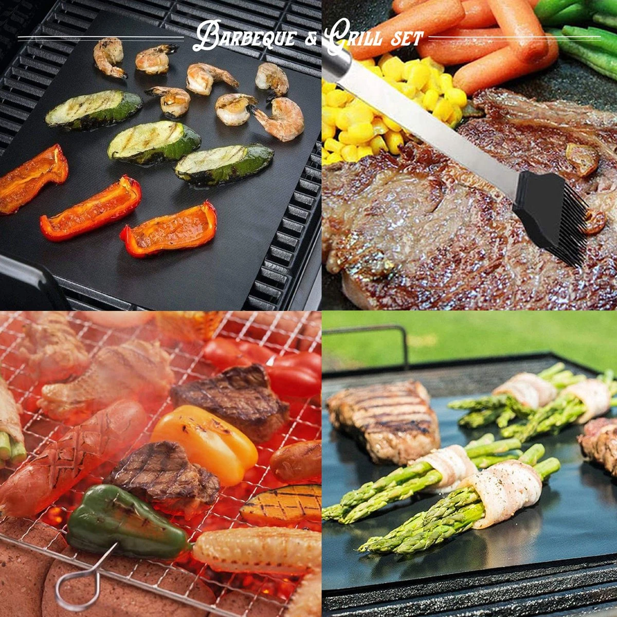 Mountain Jack® 40-Delige Luxe BBQ Grill Accessoires Set In Roestvrij Staal – Barbecue Gereedschap – Tangenset, Vlees Thermometer, Vleestang, Borstel, Spiezen, Vleesmes, Vleesvork 10 Mountain Jack® 40-Delige Luxe BBQ Grill Accessoires Set In Roestvrij Staal – Barbecue Gereedschap – Tangenset, Vlees Thermometer, Vleestang, Borstel, Spiezen, Vleesmes, Vleesvork - Afbeelding 10