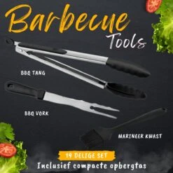 BBQ Gereedschapset - Opbergtas - BBQ Accessoires - BBQ Tang - BBQ Set - BBQ Borstel - BBQ Gereedschap - Roestvrij Staal -Barbecue Benodigdheden Winkel 1200x1200 663